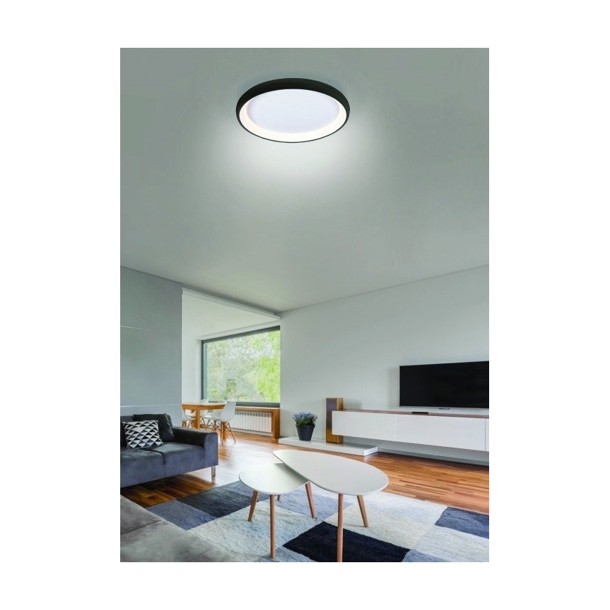 Azzardo AZ5075 -Iluminação de teto LED com regulação ANTONIO LED/80W/230V preto + controlo remoto