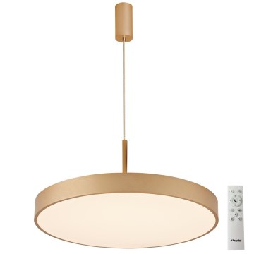 Azzardo AZ5089 - Candelabro suspenso LED com regulação MARCELLO LED/30W/230V dourada + controlo remoto