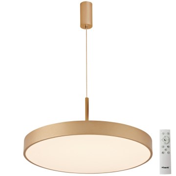 Azzardo AZ5092 - Candelabro suspenso LED com regulação MARCELLO LED/60W/230V dourada + controlo remoto