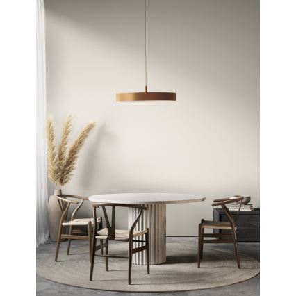 Azzardo AZ5092 - Candelabro suspenso LED com regulação MARCELLO LED/60W/230V dourada + controlo remoto
