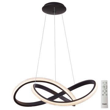 Azzardo AZ5096 - Candelabro suspenso LED com regulação INFINITY LED/80W/230V preto + controlo remoto