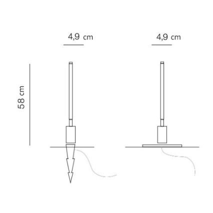 Azzardo AZ5337 - Candeeiro exterior LED FREDO LED/6W/230V IP54 58 cm