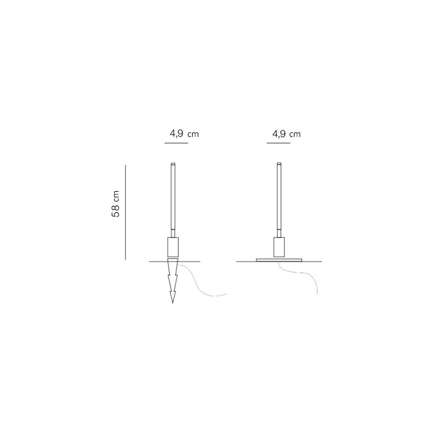Azzardo AZ5337 - Candeeiro exterior LED FREDO LED/6W/230V IP54 58 cm