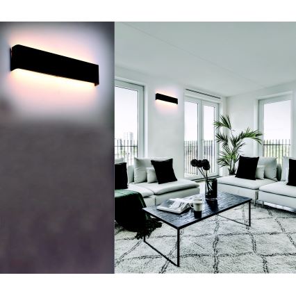 Azzardo AZ5342 - Iluminação de parede LED GALASSO LED/30W/230V 83 cm preto