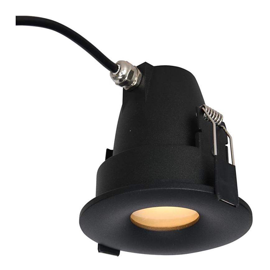 Azzardo AZ5390 - Iluminação embutida de casa de banho ROMOLO 1xGU10/50W/230V IP65 preto