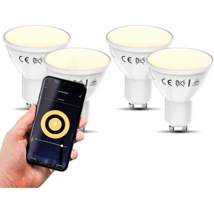 B.K. Licht 1261 - CONJUNTO 4x Lâmpadas LED com regulação GU10/5,5W/230V Wi-Fi Tuya 2700K