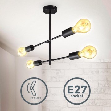 B.K. Licht 1343 - Candelabro suspenso 4xE27/60W/230V