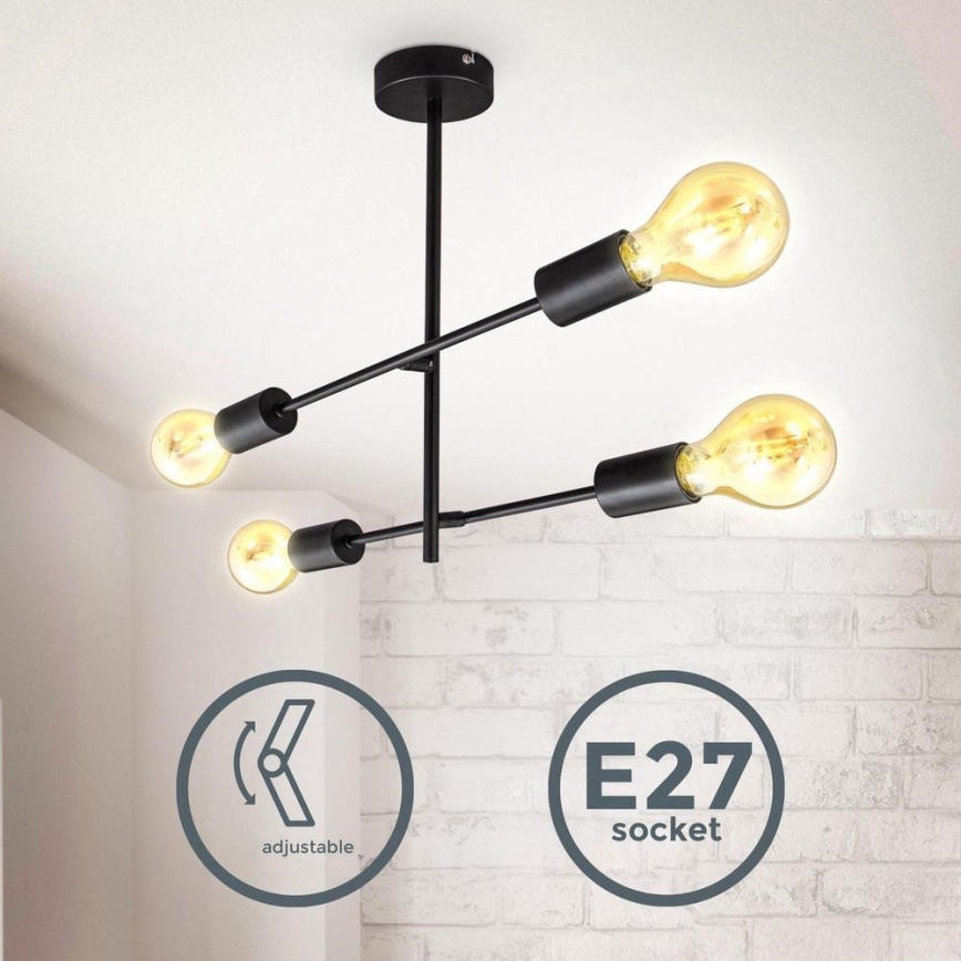 B.K. Licht 1343 - Candelabro suspenso 4xE27/60W/230V