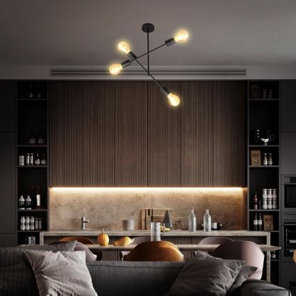 B.K. Licht 1343 - Candelabro suspenso 4xE27/60W/230V
