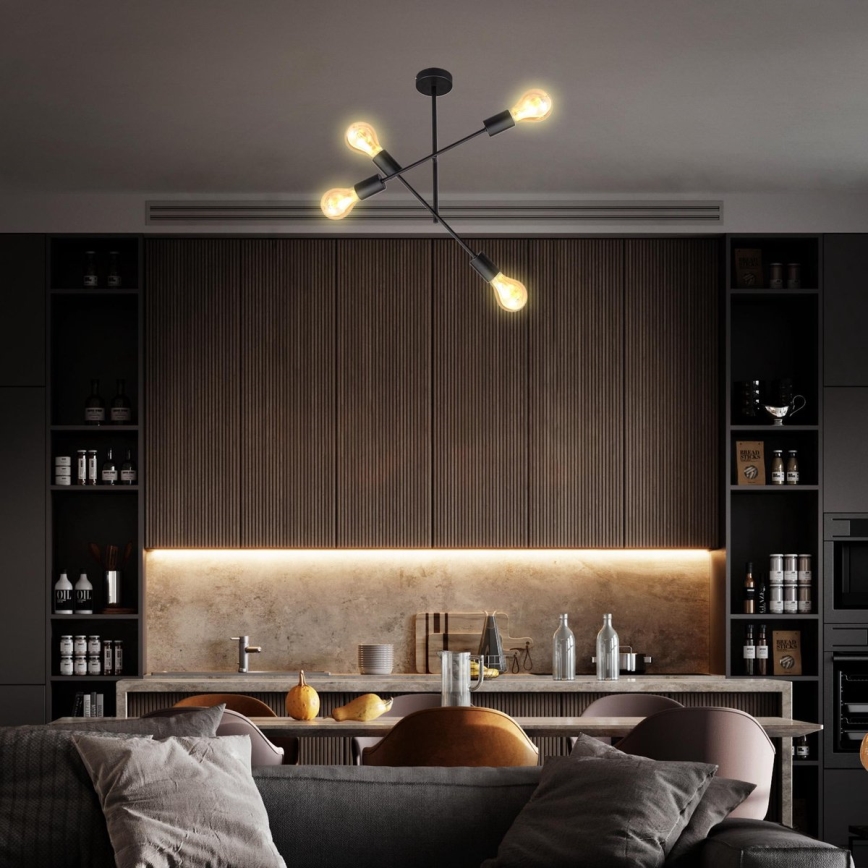 B.K. Licht 1343 - Candelabro suspenso 4xE27/60W/230V