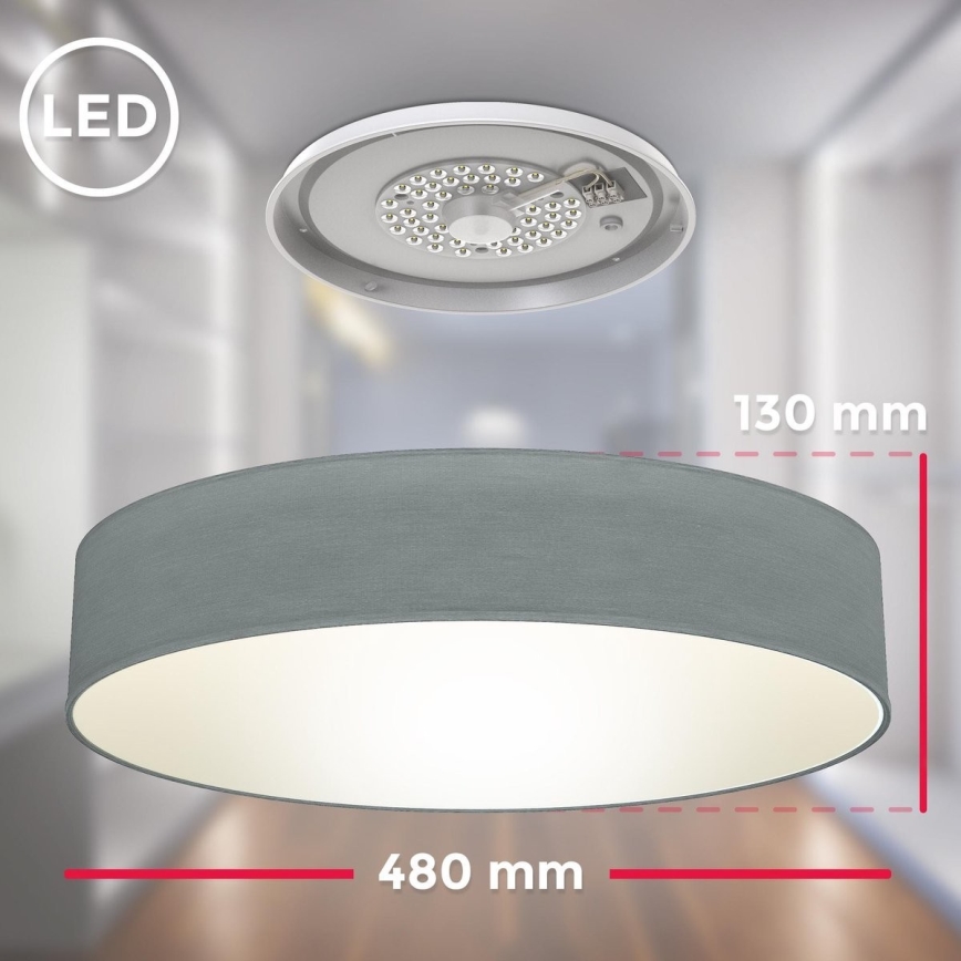 B.K. Licht 1393 - Iluminação de teto LED LED/20W/230V cinzenta