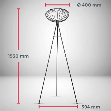 B.K. Licht 1470 - Candeeiro de chão RETRO 1xE27/40W/230V