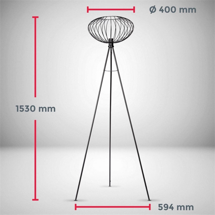 B.K. Licht 1470 - Candeeiro de chão RETRO 1xE27/40W/230V