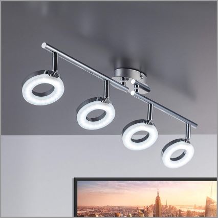 B.K. Licht 30-03-04-C - Foco LED DONUT 4xLED/4W/230V