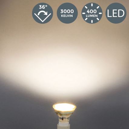 B.K.Licht - Conjunto de 5 lâmpadas LED GU10, 5W, 230V, 3000K