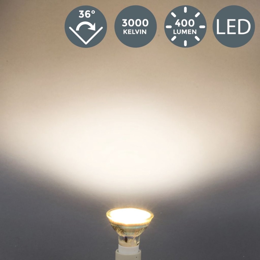 B.K.Licht - Conjunto de 5 lâmpadas LED GU10, 5W, 230V, 3000K