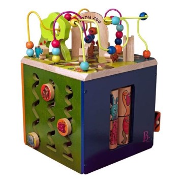 B-Toys - Cubo interativo Zoo borracha de figueira