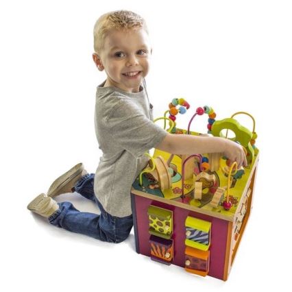 B-Toys - Cubo interativo Zoo borracha de figueira