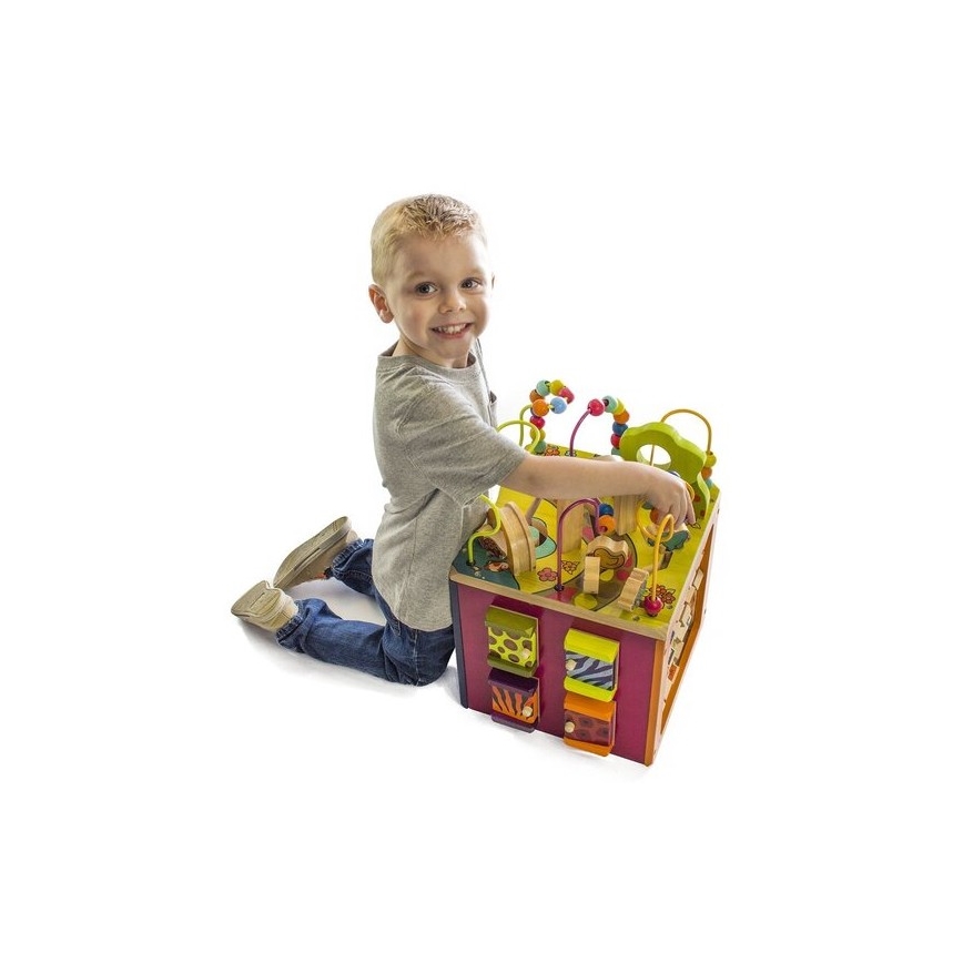 B-Toys - Cubo interativo Zoo borracha de figueira