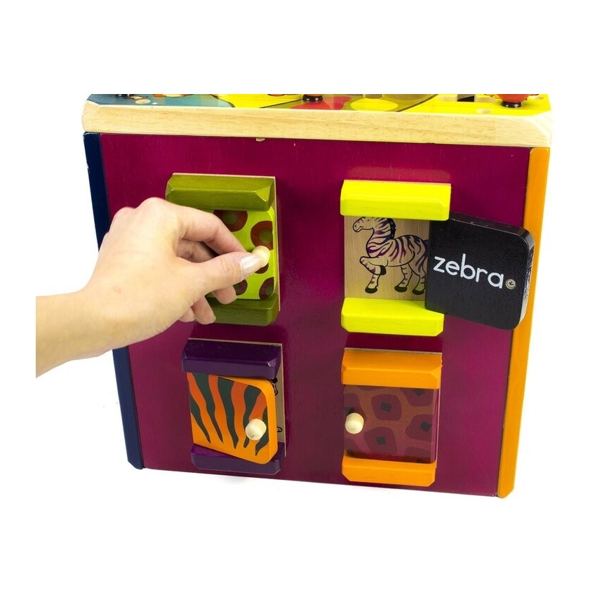 B-Toys - Cubo interativo Zoo borracha de figueira
