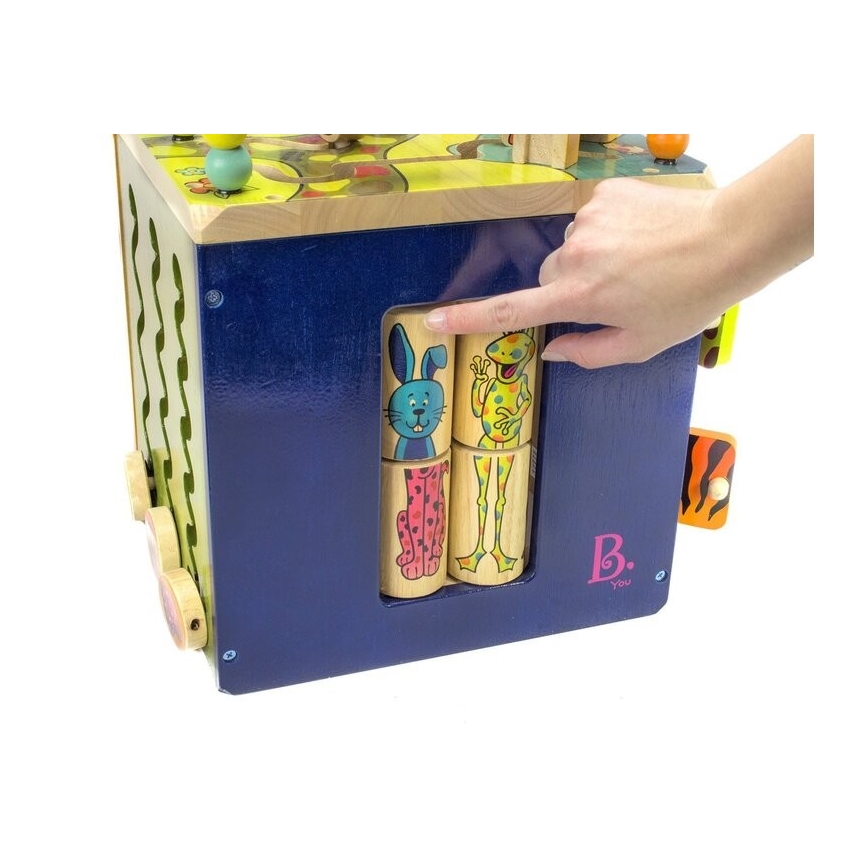 B-Toys - Cubo interativo Zoo borracha de figueira