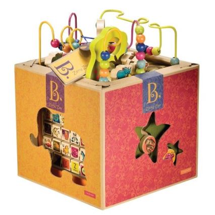 B-Toys - Cubo interativo Zoo borracha de figueira