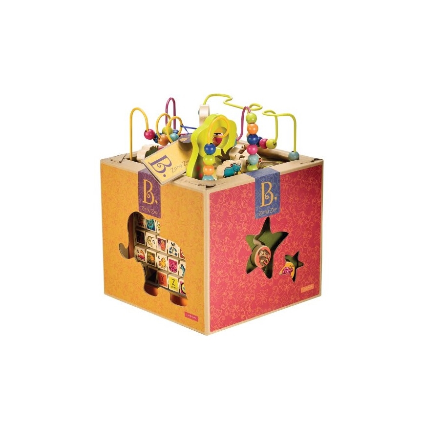 B-Toys - Cubo interativo Zoo borracha de figueira