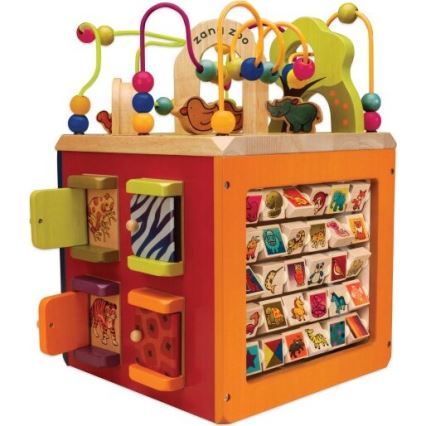 B-Toys - Cubo interativo Zoo borracha de figueira