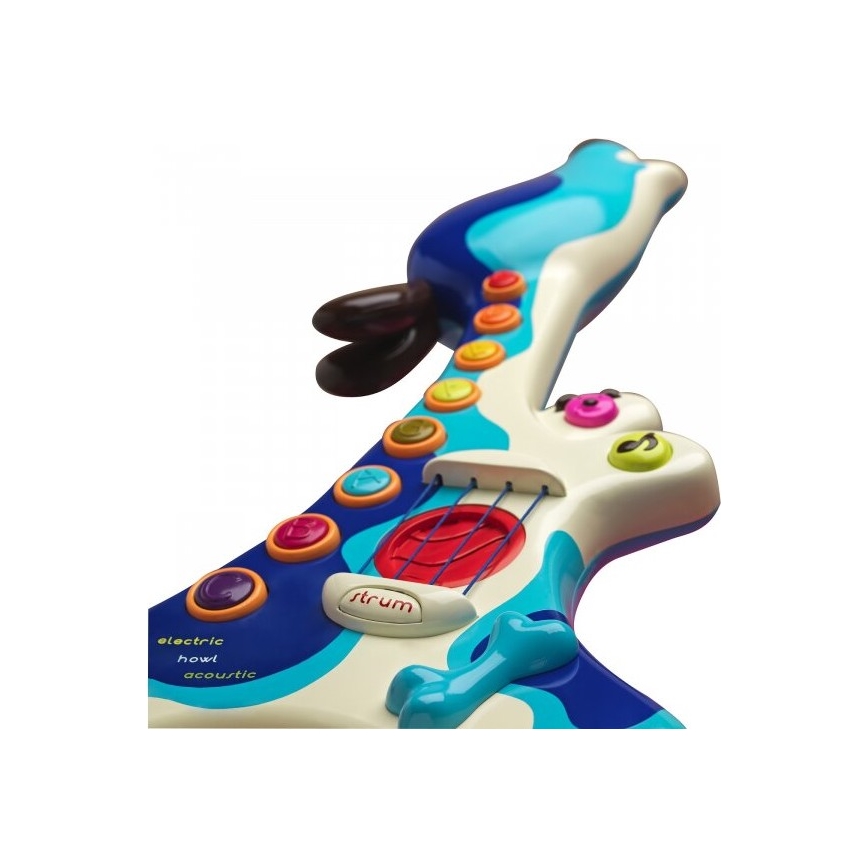 B-Toys - Guitarra elétrica para criança Cão Woofer 3xAA