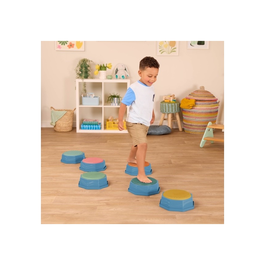 B-Toys - Pedras de equilíbrio para crianças BALANCE & HOP 6 unid.