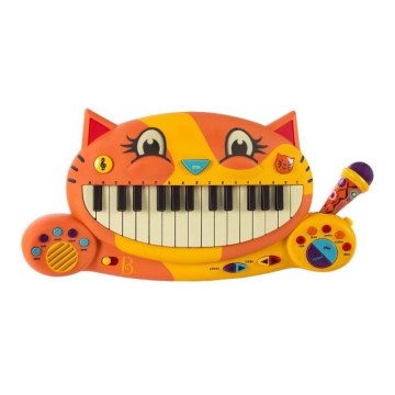 B-Toys - Piano com microfone para criança Cat 4xAA