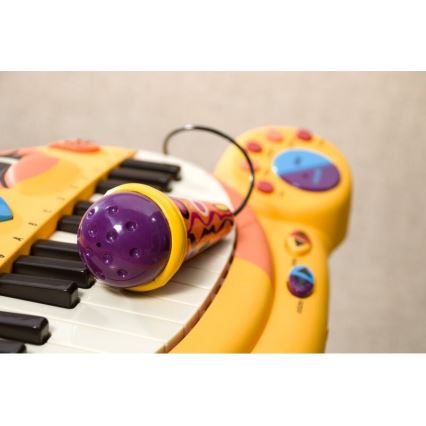 B-Toys - Piano com microfone para criança Cat 4xAA
