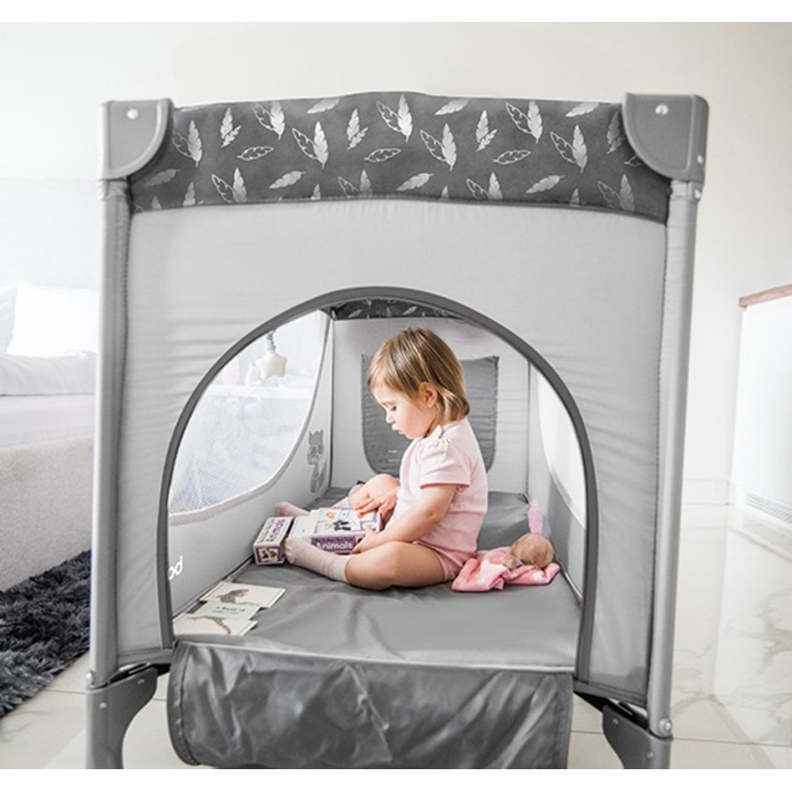 BabyOno - Berço de viagem BASIC cinzento