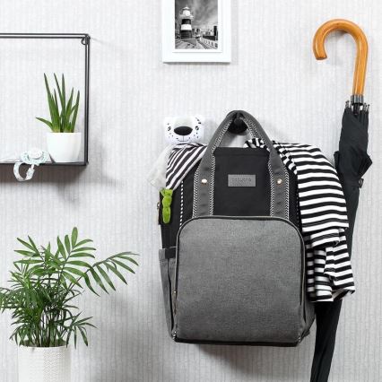BabyOno - Mochila para muda de roupa para carrinho de bebé Oslo Style preto