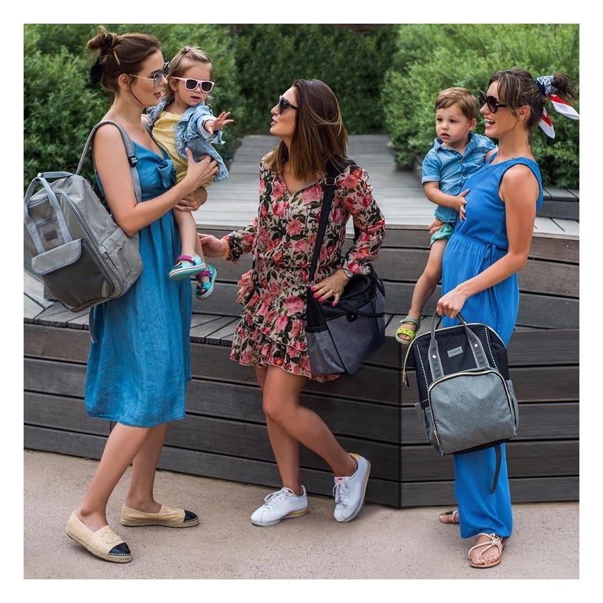 BabyOno - Mochila para muda de roupa para carrinho de bebé Oslo Style preto