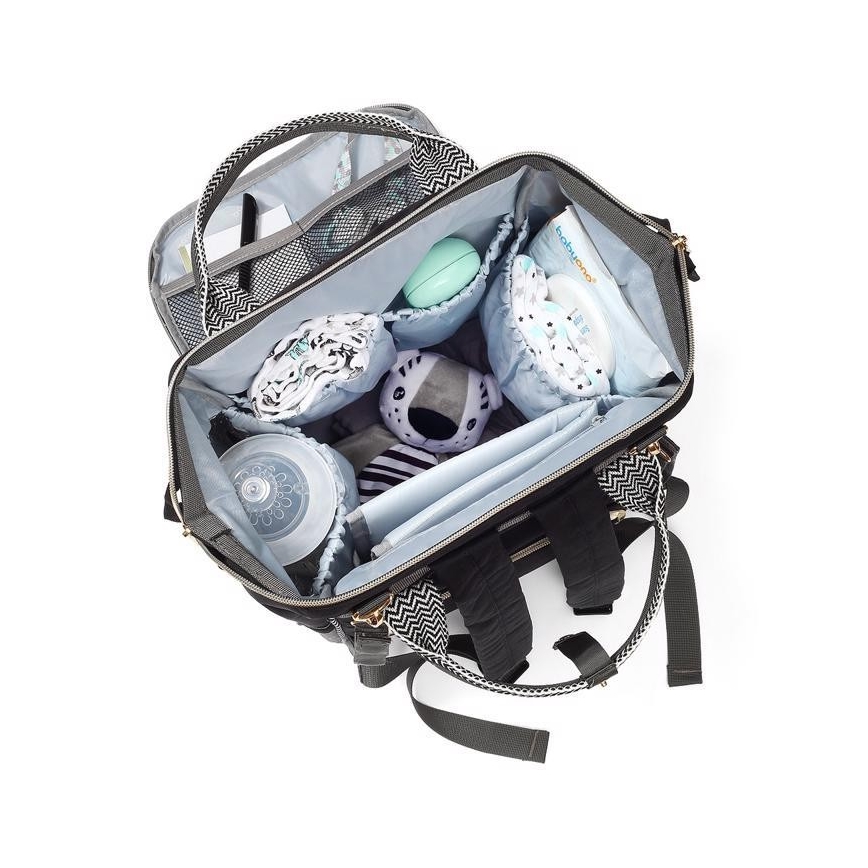 BabyOno - Mochila para muda de roupa para carrinho de bebé Oslo Style preto