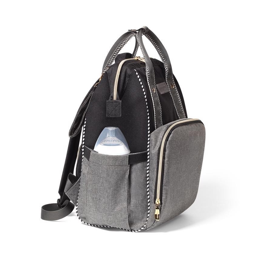 BabyOno - Mochila para muda de roupa para carrinho de bebé Oslo Style preto