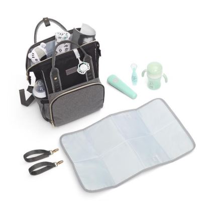 BabyOno - Mochila para muda de roupa para carrinho de bebé Oslo Style preto