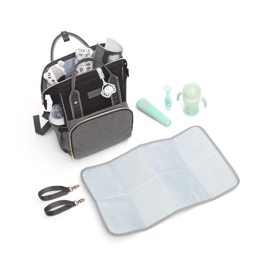 BabyOno - Mochila para muda de roupa para carrinho de bebé Oslo Style preto