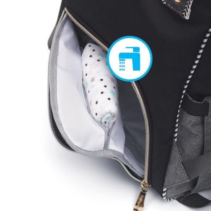 BabyOno - Mochila para muda de roupa para carrinho de bebé Oslo Style preto