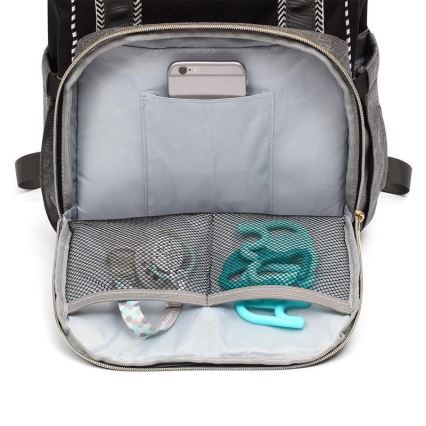 BabyOno - Mochila para muda de roupa para carrinho de bebé Oslo Style preto