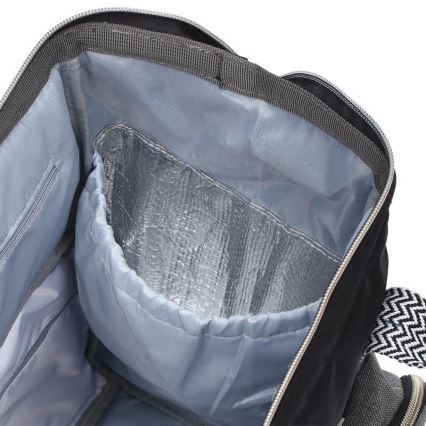 BabyOno - Mochila para muda de roupa para carrinho de bebé Oslo Style preto