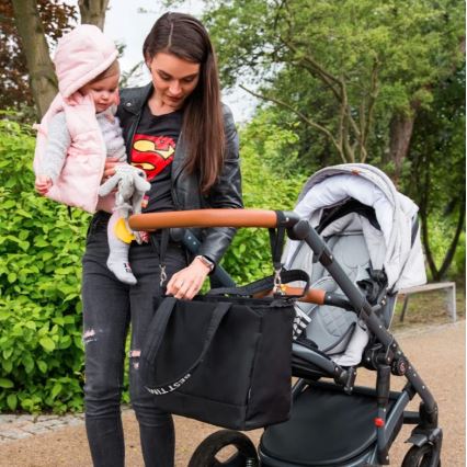 BabyOno - Saco de muda da roupa para carrinho de bebé Best Time Ever preto
