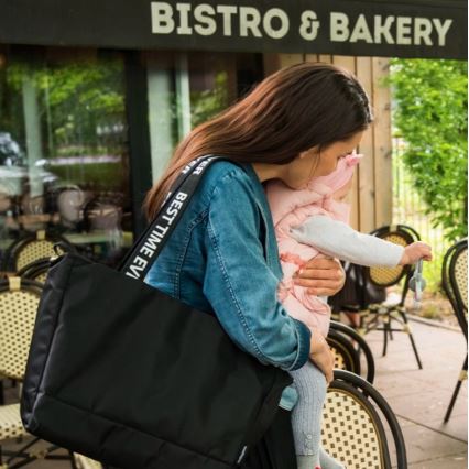 BabyOno - Saco de muda da roupa para carrinho de bebé Best Time Ever preto