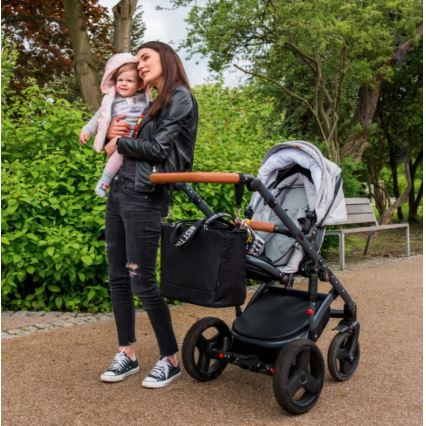 BabyOno - Saco de muda da roupa para carrinho de bebé Best Time Ever preto