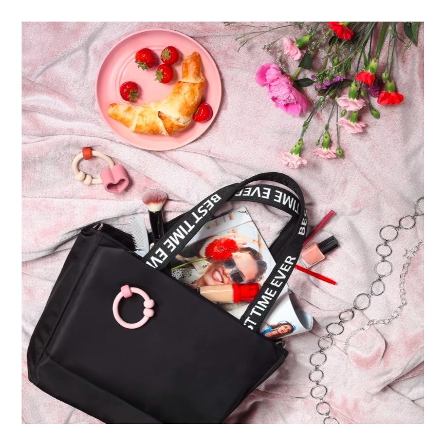 BabyOno - Saco de muda da roupa para carrinho de bebé Best Time Ever preto