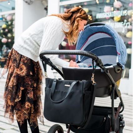 BabyOno - Saco de muda da roupa para carrinho de bebé Coco preto