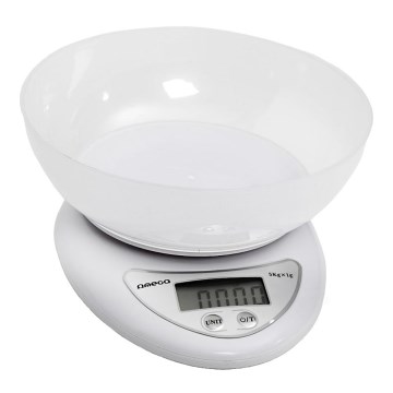 Balança digital de cozinha com taça 1xCR2032 branco