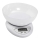 Balança digital de cozinha com taça 1xCR2032 branco