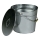 Balde de cinzas com tampa 15 l cromado brilhante